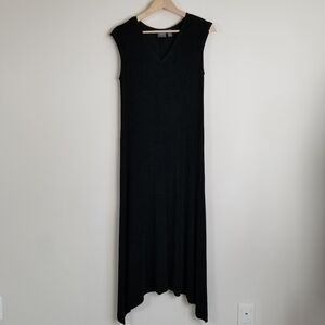 Travelers By Chico's Sleeveless V-Neck Slinky Midi Dress Size 4 XS Chico's 0